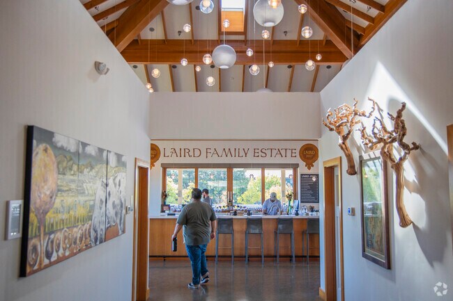 Vineyard Estates' Laird Family Estate has an upscale tasting room along the iconic vine trail.