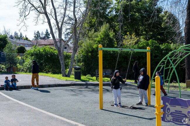 Burkhalter Park is fun for all ages in the Arroyo Viejo neighborhood.