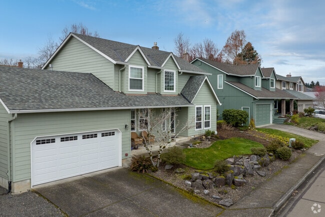 Traditional two-story homes showcase classic architectural styles in North Clackamas.