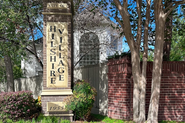 Hilshire Village features well-maintained streets and green spaces.