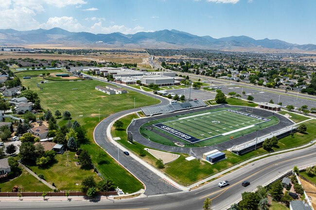 Copper Hills High School is located just east of the Oquirrh Mountains.