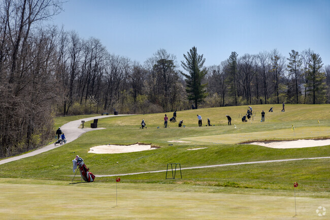 Meadow Links & Academy, near Forest Park, offers a 9-hole mid-length course.