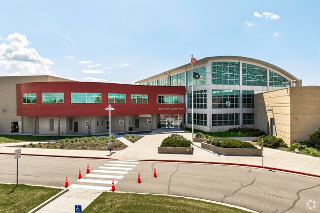 West Point Junior High School has plenty of windows to let in natural light in West Point.