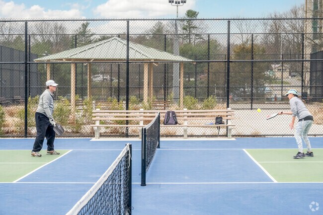 Challenge friends and neighbors to a game of Pickleball at Christopher Morley Park in Roslyn.