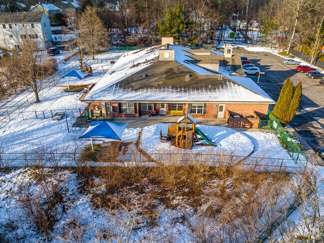 Guidepost Montessori at Mahwah has a private fenced in recreation area for students.