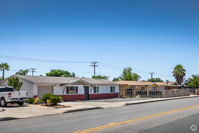 A classic Ranch-style home with red trim located in the Edgemont neighborhood.