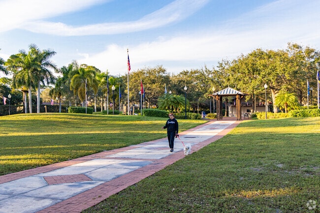 Veterans park near Andros Isle offers many scenic walking trails for residents.