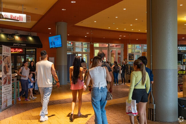 Shopping and dining are popular at Dolphin Mall near Vanderbilt Park.