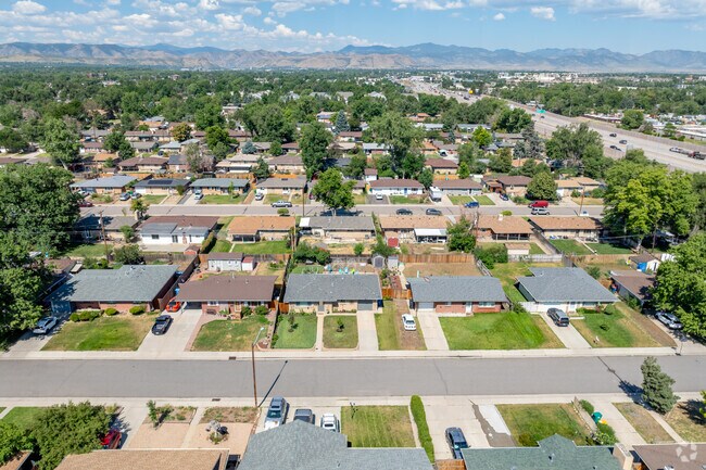 Paved sidewalks give way to mainly ranch-style homes in the Kipling neighborhood.