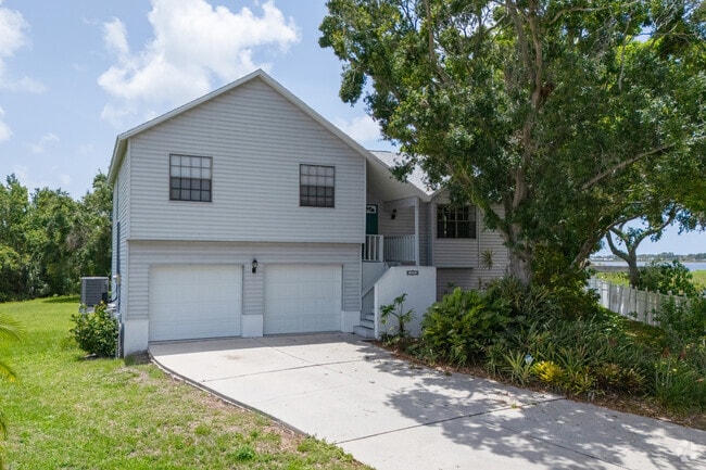 Shadow Pines is full of custom built homes like this split-level house with a wonderful view.