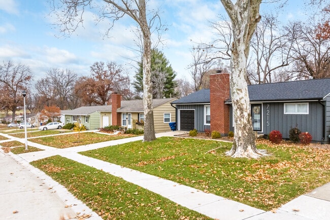 Ranch homes line the clean streets of the Milburn neighborhood.