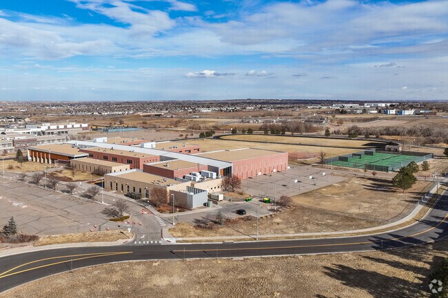 An overview of the campus at Silver Hills Middle School in Westminster, Colorado.