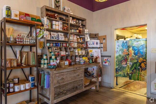 Luna's Cafe has locally sourced goods displayed for customers.