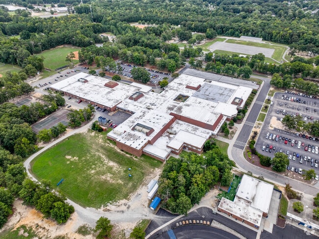 Aerial view of the Lloyd C. Bird High School
