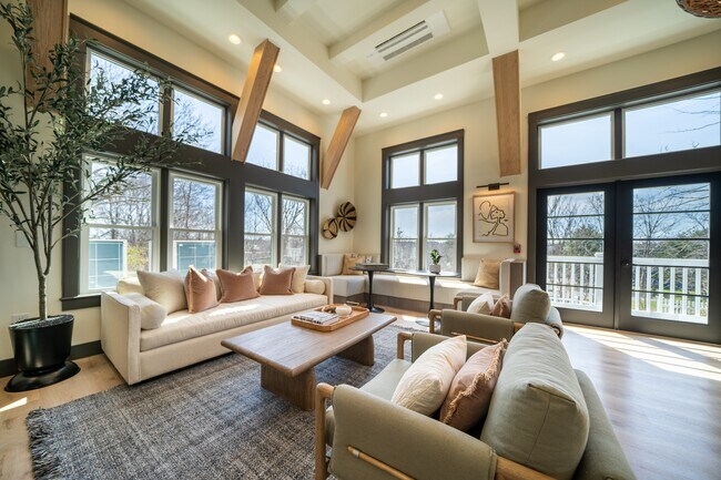 Private Clubhouse with expansive windows and a scenic view