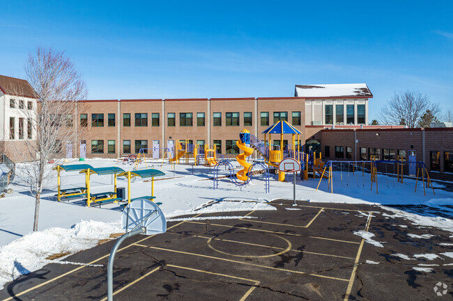 The playgrounds at Frassati Catholic Academy in Thornton, Colorado.