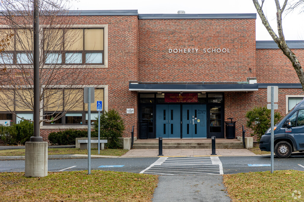 Doherty Middle School is located in the Merrimack College neighborhood of Andover Massachusetts.