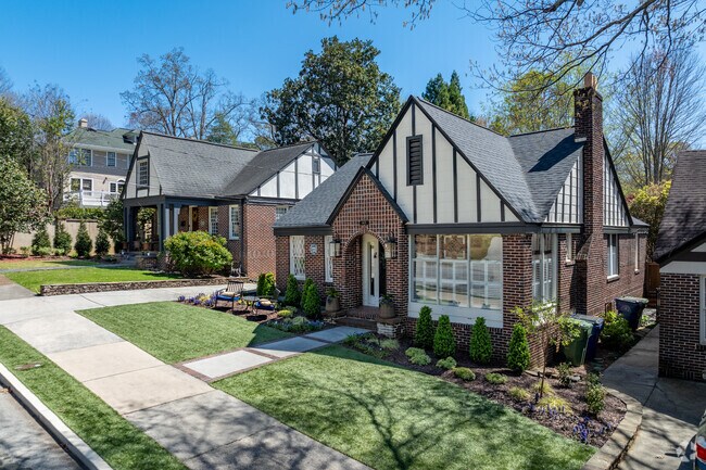 A strip of Tudor style homes lines Clifton Terrace in Candler Park.
