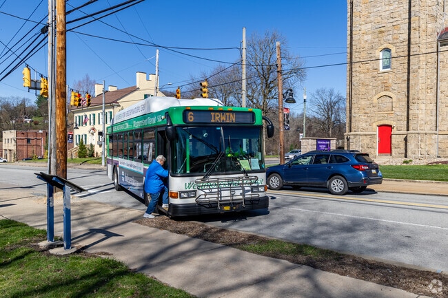 Find a Westmoreland Transit Authority bus stop in Irwin and go anywhere.