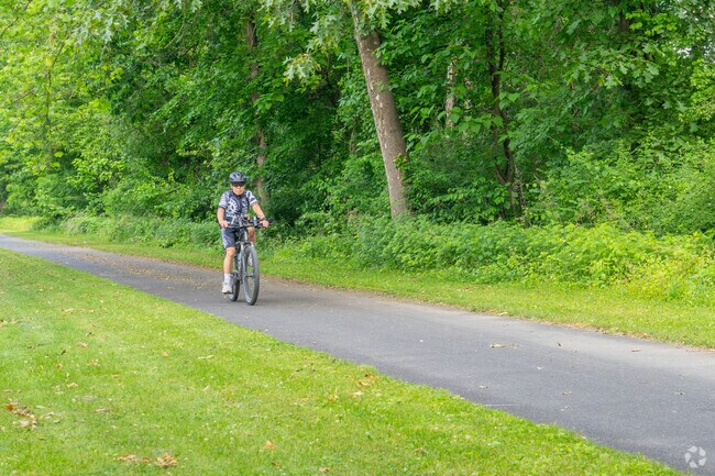 Bikers love the extensive paved trails provided by the D&L Trail in Old Orchard.
