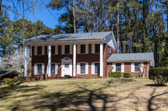 Brick colonials provide a southern look with the white columns in East Point.