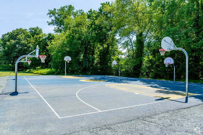 Basketball courts at Fisher Elementary School.