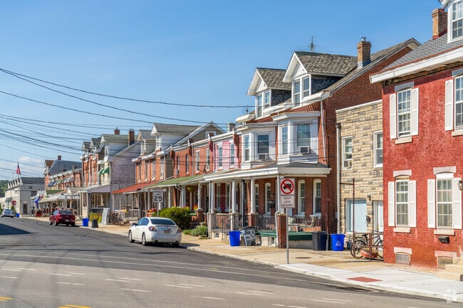 Attached row homes make up the majority of residential options in Bridgeport.