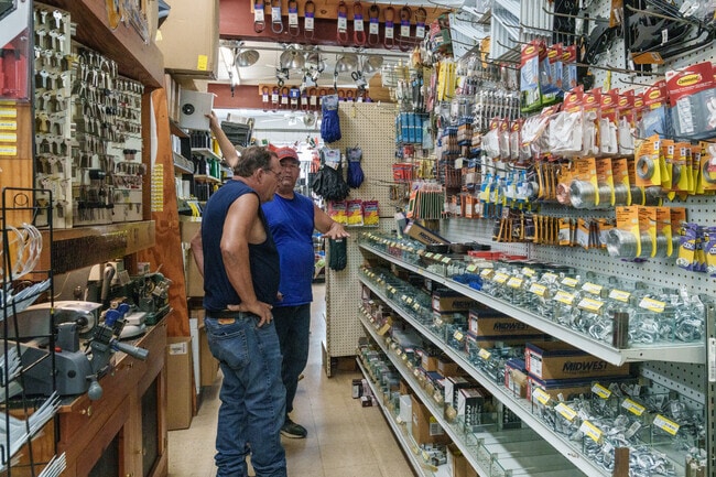 Locals peruse the options at Felton Hardware.