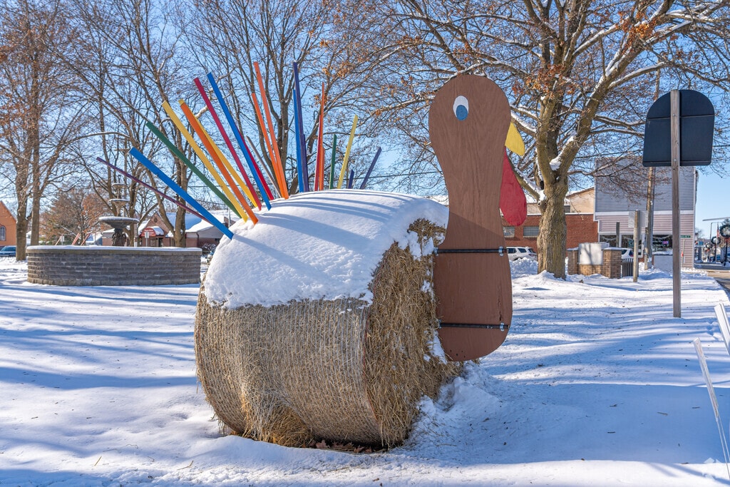 You can spot festive holiday decorations at Library Park throughout the year.