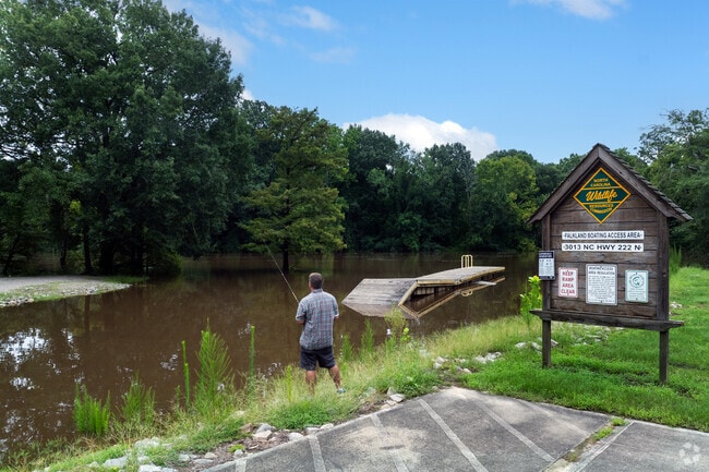 The Tar River, just a couple of miles west of Belvoir, is a favorite spot for fishing.