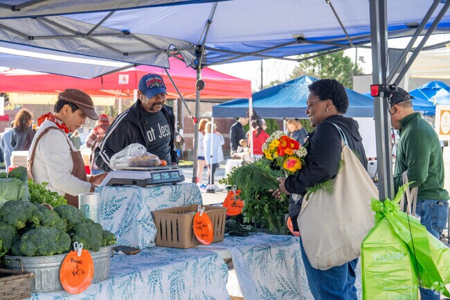 Residents can shop for fresh produce from Jody's Farm at the Marietta Square Farmers Market.