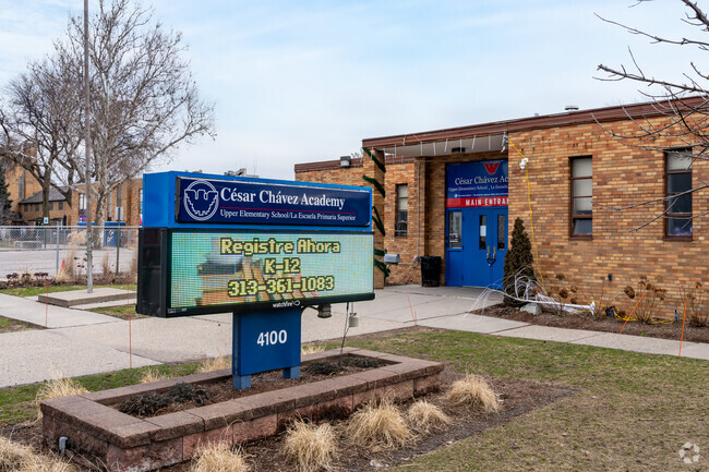 Cesar Chavez Academy Intermediate, Entrance.