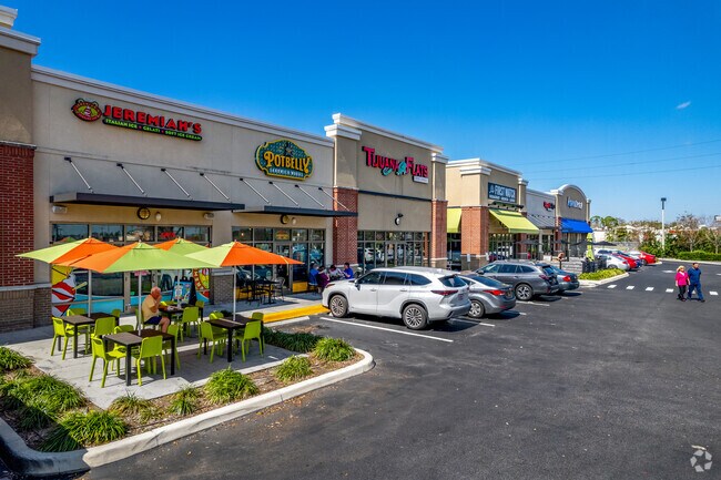 There are many shopping strips surrounding Baskin.