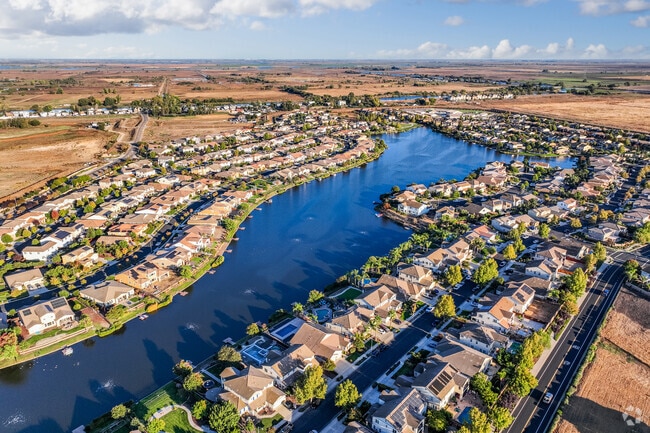 Summer Lake in East Contra Costa features private docks for boating and lakeside living.