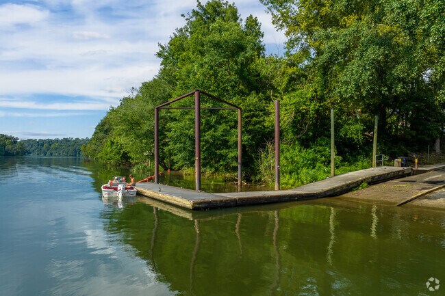 Hammond's Ferry residents use the Riverview Park boat ramp to head out on the water.