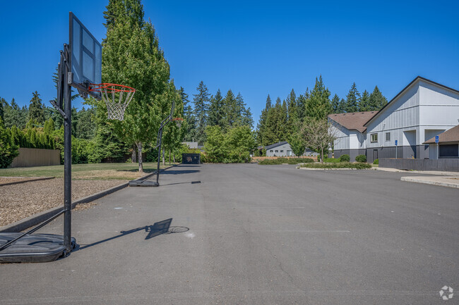 Basketball courts at City View Charter School in Hillsboro, Oregon.