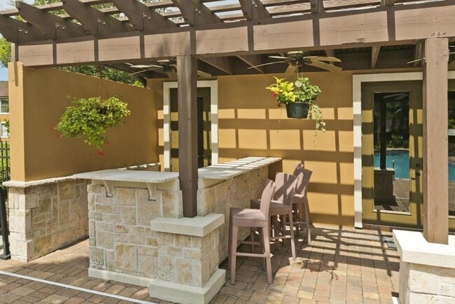 An outdoor bar is another resort-style amenity.