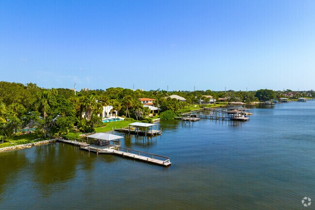 Almost every waterfront home in Indian Harbour Beach has a large dock.