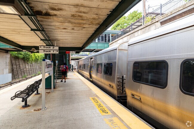 Commuters take the Metro North train from Pleasantville into New York City.