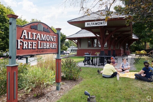 Altamont Library is housed in a historic train station built by the community.