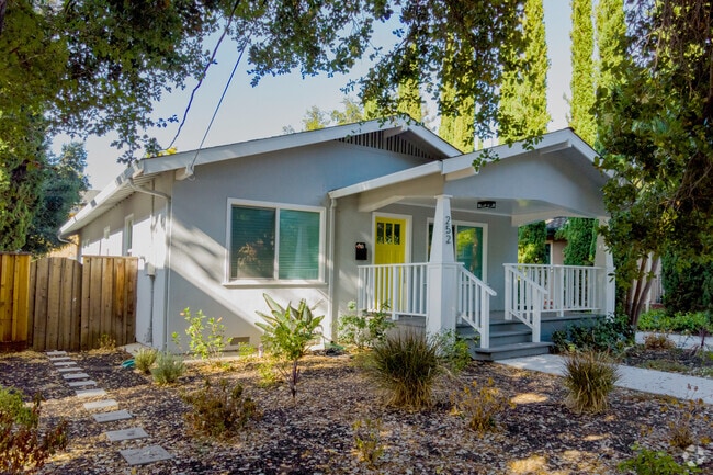 Downtown North in Palo Alto offers beautiful craftsman homes surrounded by trees.