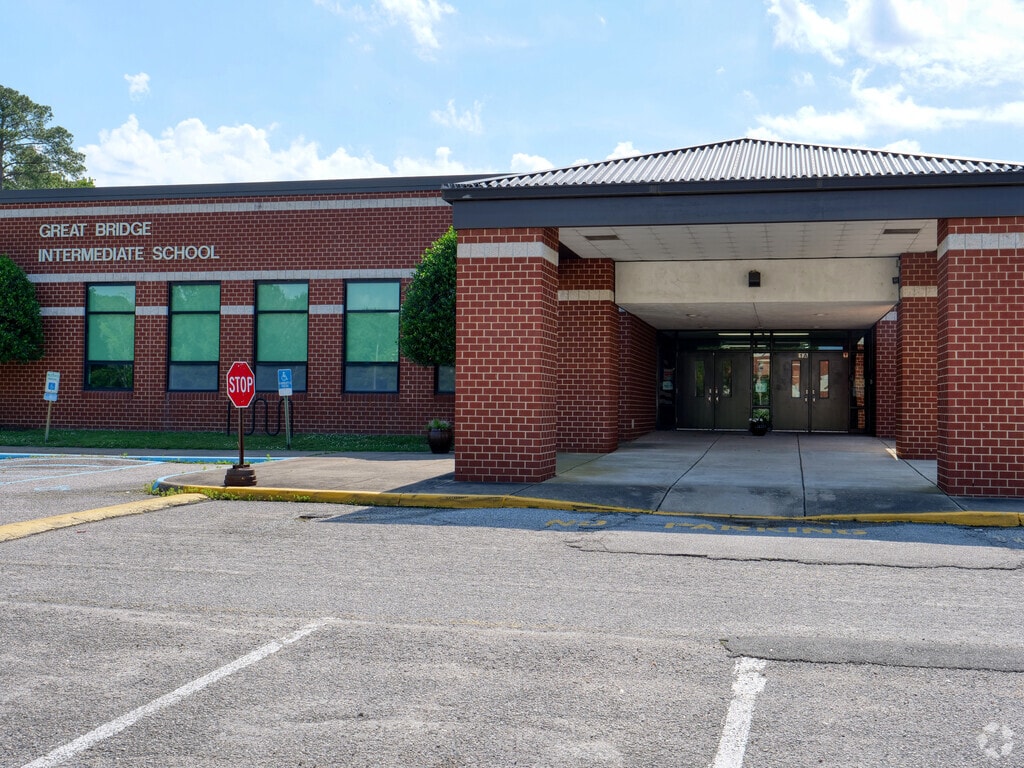 The Great Bridge Intermediate School serves the kids in the Great Bridge neighborhood.