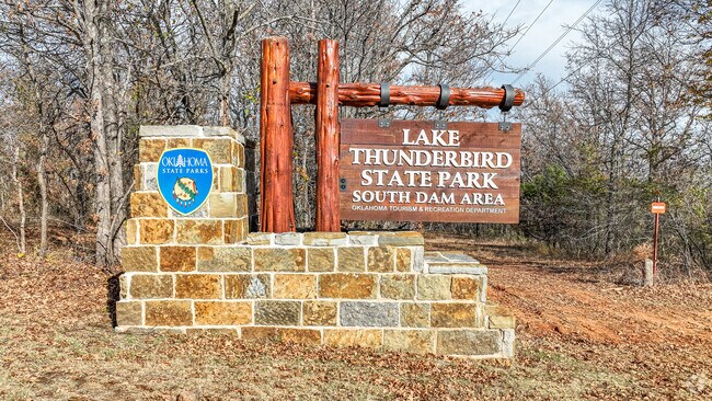 Lake Thunderbird State Park is only a few miles from Slaughterville.