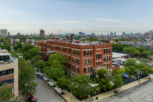 Otis Elementary is neatly situated on Chicago's west side surrounded by a sea of green trees.