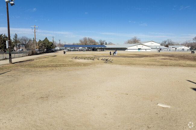 The kickball field at George L Dilworth Middle School.