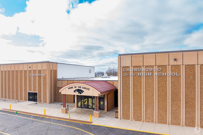 Churubusco Elementary School shares a campus with the high school.