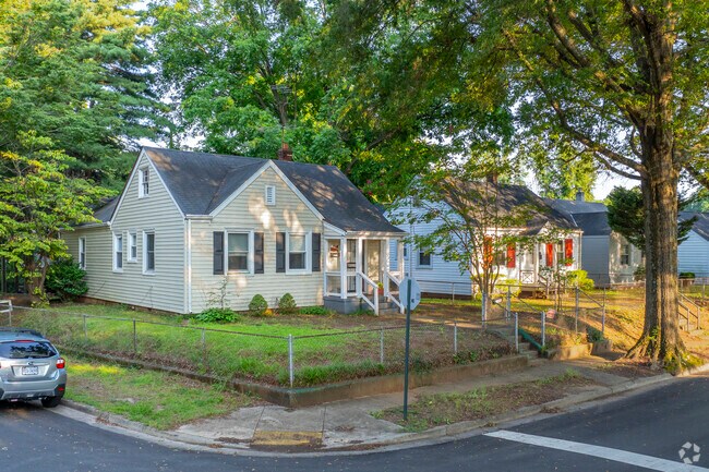 Rows of ramblers along New York Ave in Maymont.