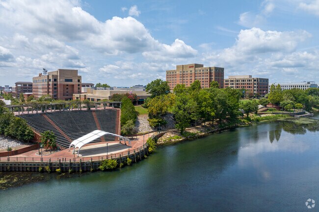 The amphitheater on the Savannah River is within walking distance from Bethlehem.