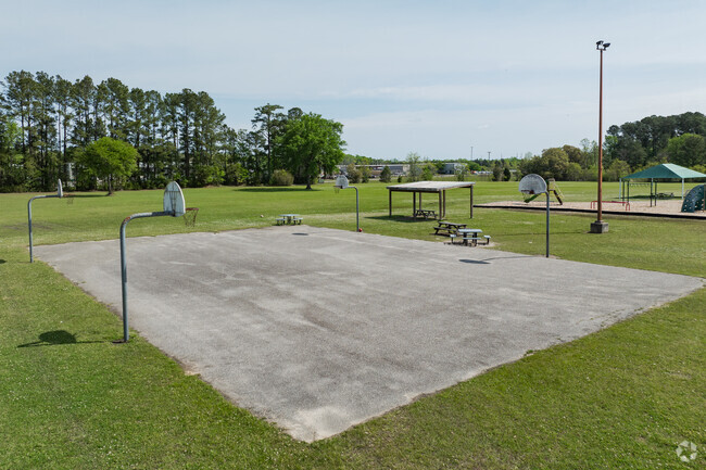 Moncks Corner Elementary School has a nice outdoor basketball court for students.