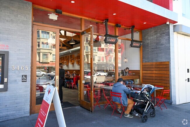 Proposition Chicken has great outdoor seating in Laurel Heights.